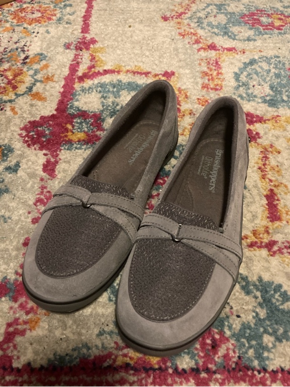 Grasshoppers Two-Tone Gray Women's Slip-On Loafer Size 7